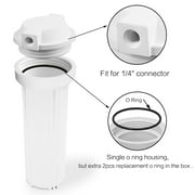 Geekpure 10 Inch Reverse Osmosis Filter Housing for RO System -1/4 Port-Fit for 2.5x10 Filters