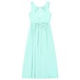 thumbnail image 5 of Eandarui Junior Girls V Neck Bowknot Hollow Back Bridesmaid Pageant Prom Wedding Long Maxi Dress Mint Green 8, 5 of 5