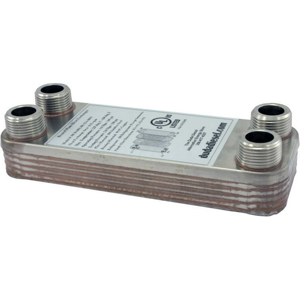 B312A 10 Plate Stainless Steel Heat Exchanger with 3/4" Female NPT