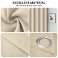 thumbnail image 2 of XUEYU Blackout Curtains, Full Light Blocking Curtains for Bedroom, Window Curtain for Living Room 52 x 96 inch Grommet, Energy Efficient Curtains for Living Room Window(2 Panels,Beige), 2 of 7