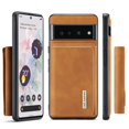 thumbnail image 1 of Back Wallet Case for Google Pixel 7 Pro, Detachable Card Slots Holder Kickstand Magnetic Closure Cover with Premium PU Leather Soft Silicone Shockproof Drop Resistant Protective Case,Brown, 1 of 9