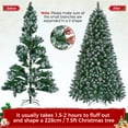 thumbnail image 5 of Yaheetech 7.5ft Pre-lit Frosted Artificial Christmas Tree with Stand, Green, 5 of 8