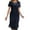 Navy, variant on Women's Dress Elegant Round Neck Chiffon Party Gown For Wedding Holiday Date Night Spring Summer Casual Formal Occasion Dresses for Evening Gown Size 14 Ladies Long Evening Dresses Ladies Work Dresses