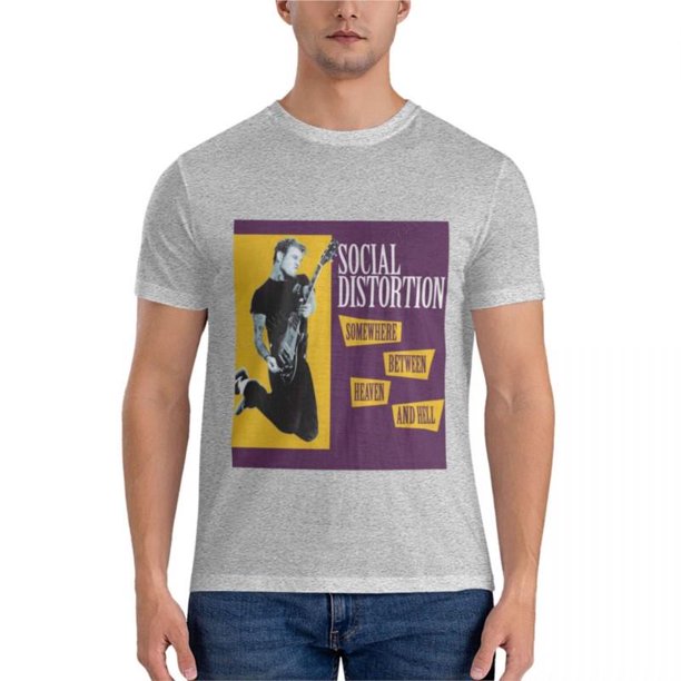 Camiseta clásica para hombre camisa de gran tamaño con diseño de cualquier lugar entre el cielo y el infierno