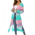 thumbnail image 3 of Women Full Length Thick Maxi Cardigan Duster Long Sleeve Open Front Sweater With Pockets Coat Tops, 3 of 8