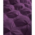 thumbnail image 5 of DNG Creations 1 Piece Luxury Pinch Pleated Comforter Premium 800 Thread Count 100% Egyptian Cotton-Oversized Queen Size, Solid Plum Color, 5 of 5