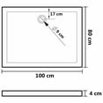thumbnail image 7 of vidaXL Shower Base Pan with Center Drain Shower Tray Bath Pan ABS Rectangular, 7 of 7