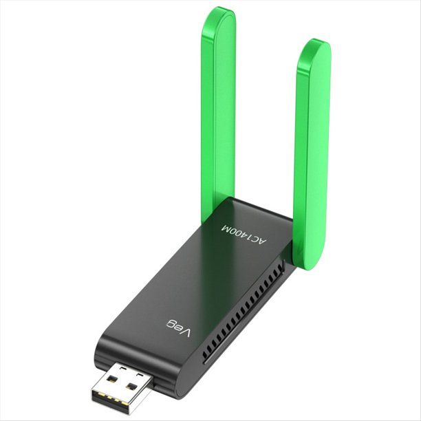 Receptor Wi-Fi 5G Adaptador Wi-Fi Bluetooth de Banda Dual Antena de Tarjeta de Red USB 3.0 Inalámbrica de 1400 M para PC/Computadora Portátil Win10