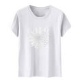 thumbnail image 4 of PNTUTB Women'S Lover Printed T-Shirt Round Neck Short Sleeved, 4 of 6