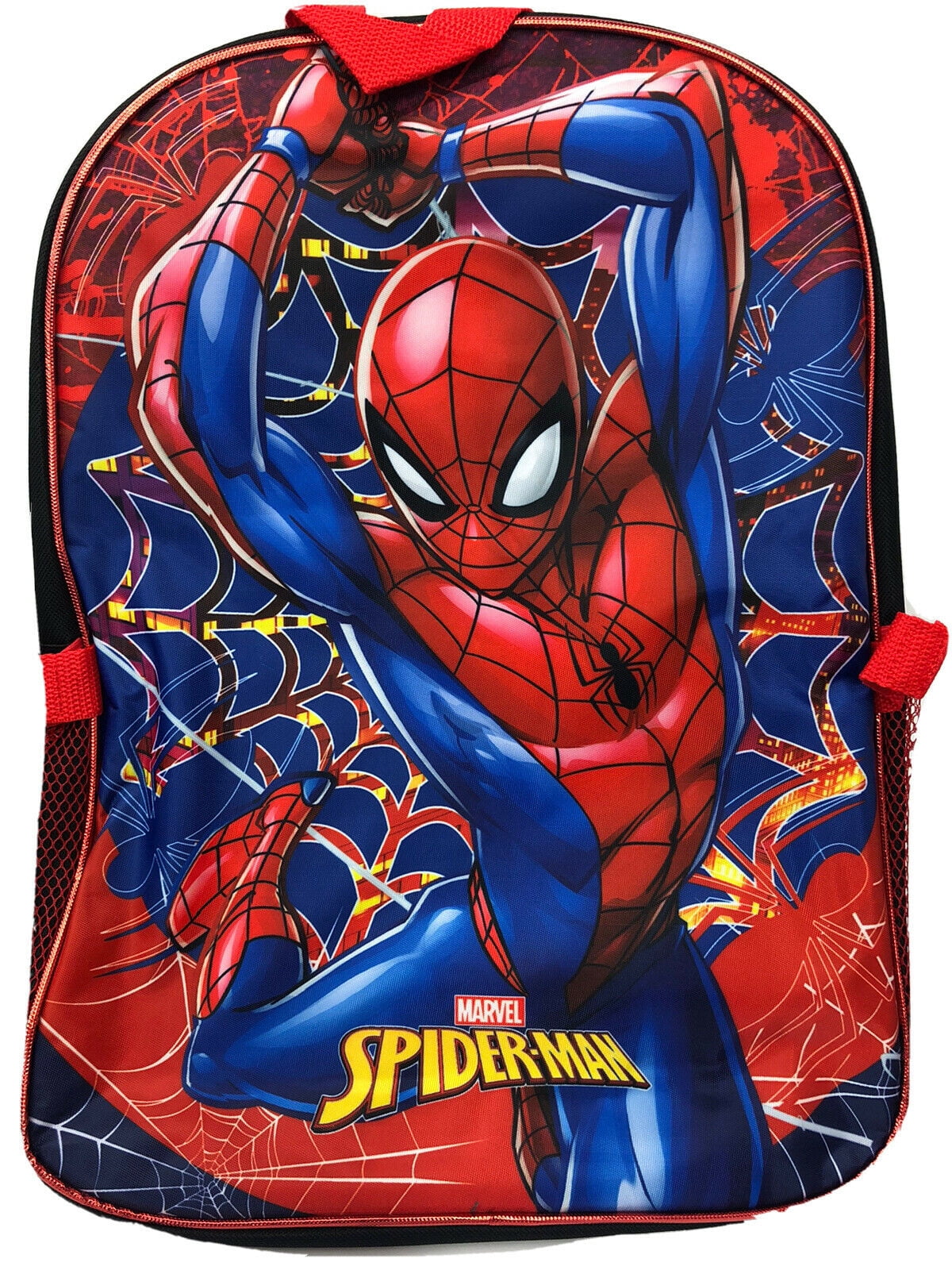 Marvel Spiderman 16" Backpack with Detachable Lunch Box ( Red & Black )