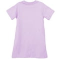 thumbnail image 2 of ContiKids Little Girls Short Sleeve Chest Pocket T-Shirts Shirts Dress Purple 3-4 Years, 2 of 5