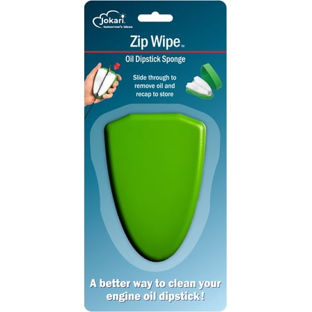 Jokari Zip Wipe™ Oil Dipstick Cleaner, Reusable Absorbent Sponge for Mess-Free Car Oil Checks & Engine Maintenance