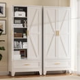 thumbnail image 5 of 71" Tall Metal Storage Cabinet with Drawer and Adjustable Shelves,Farmhouse Kitchen Pantry Storage Cabinet with Doors,Large Wide Cabinets for Craft Room,Office,Dining Room,Bathroom(White), 5 of 6