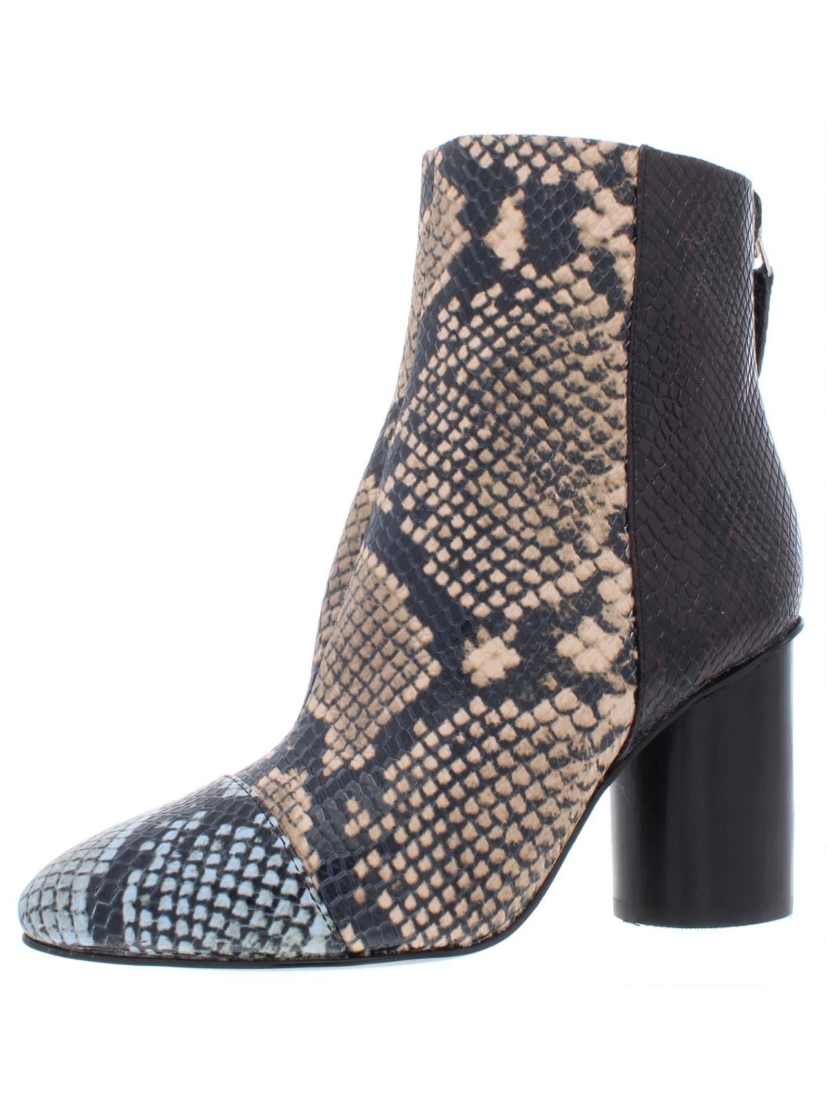Nine West - Nine West Womens Cabrillo Leather Snake Print Booties Black ...
