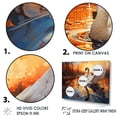 thumbnail image 3 of Designart "Swans' Beautiful Journey I" Animals Swans Floater Framed Canvas Art Print, 3 of 5