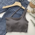 thumbnail image 3 of Cute Sports Bras for Women Lightly Lined Bra Feature V-Neck No Underwire Bra Style W-432 Hook and Eye Closure Soorts Bra Gray One Size, 3 of 3