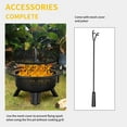 thumbnail image 2 of Romswi 31 in Fire Pit Round Campfire Wood Burning Large Firepit Firewood for Outside Grill Patio Garden Camping Include Swivel Cooking Grate Poker, 2 of 8
