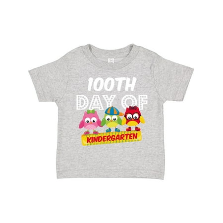 

Inktastic Owl 100 Days Kindergarten Gift Toddler Boy or Toddler Girl T-Shirt