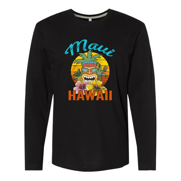 Inktastic Maui Hawaii Vacation Tiki Long Sleeve T-Shirt