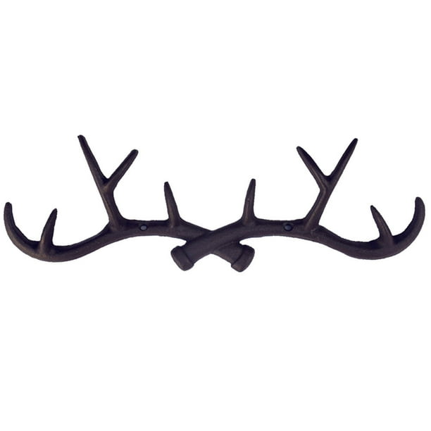 Wall-mounted Cast Iron Hanger Decorative Deer Antler Hook Rack