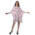 thumbnail image 2 of Moomaya Women's Short Tassel Kaftan Casual Swimwear Swimsuit Cover Up Short Beach Caftan Dress, 2 of 7