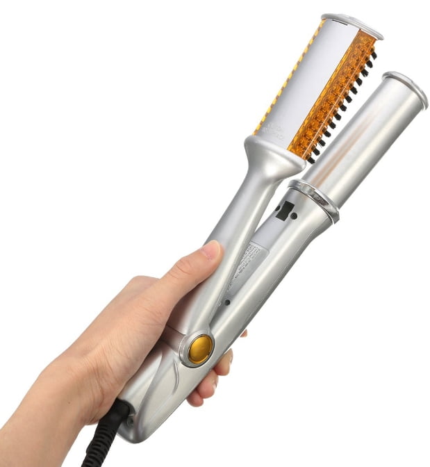 2025 Auto Curling & Straightening Iron Pro - Salon Waves in 5 Mins · Rotating Barrel