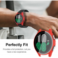 thumbnail image 5 of Pour Compatible Samsung Galaxy Watch 4 44mm Boîtier en Verre Trempé Écran Protecteur Dur Mat PC Cadre de Protection Résistant aux Rayures Couverture Complète Galaxy Watch 4 - Rouge, 5 of 5