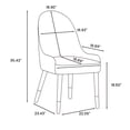 thumbnail image 4 of POVISON Modern Orange Dining Chair (Set of 2), with PU Leather and Iron Legs, 4 of 8