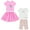 RAINB, variant on Girls 4 Pack Floral Fashion Summer Clothes Set - Tutu Skirt Tank Top Short Sleeve and Biker Shorts