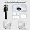 thumbnail image 6 of TVOFEK Black Bathroom Faucet 3 Hole, 8 inch Widespread Bathroom Vanity Faucets with Metal Drain and Supply Hoses, Stainless Steel Faucet for Utility Lavatory, 6 of 15
