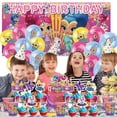 thumbnail image 5 of Shimmer and Shine Birthday Party Decor Set - 5x2.3ft Themed Backdrop Banner, Latex Balloons & Cake Toppers Party Supplies, 5 of 6
