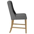 thumbnail image 2 of Ensemble de Salle à Manger en Bois Rustique 7pc avec Chaises en Tissu de Lin Gris et Table Extensible, 2 of 6