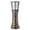 Tall Silver 1 pack, variant on Manual Salt or Pepper Grinder for Professional Chef, Best Spice Mill with Stainless Steel Cap, Ceramic Blades and Adjustable Coarseness, Refillable Glass Body with 6OZ Capacity