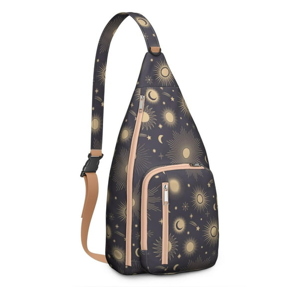 Cosmic Travel Sling Backpack - Gothic Galaxy Pattern Crossbody Shoulder Bag, Hidden Anti-Theft Pockets
