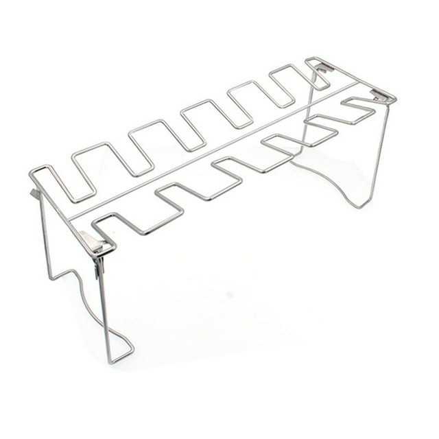 Grill Rack for Outdoor Grill Stainless Steel Chicken Wing Leg Rack Grill Holder 12 Holes for Bbq Chicken Leg Grill Rack Chicken Leg Rack for Grill