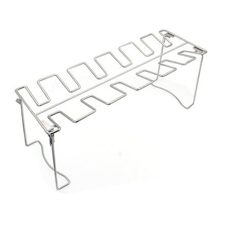 Moocorvic Clearance Stainless Steel Chicken Wing Leg Rack Grill Holder 12 Holes For BBQ