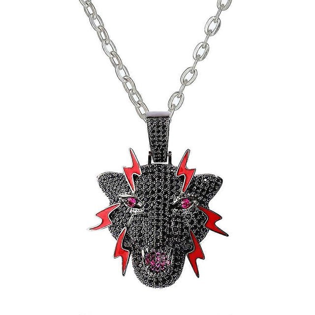 Cheetah Pendant Necklace Animal Accessories Hip Hop Punk Jewelry Party Gift---Product code 49598