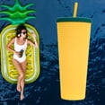 thumbnail image 3 of Vaso Texturizado tachuelas Brandtrendy 710 ML plástico libre de BPA con tapa y popote, 3 of 3