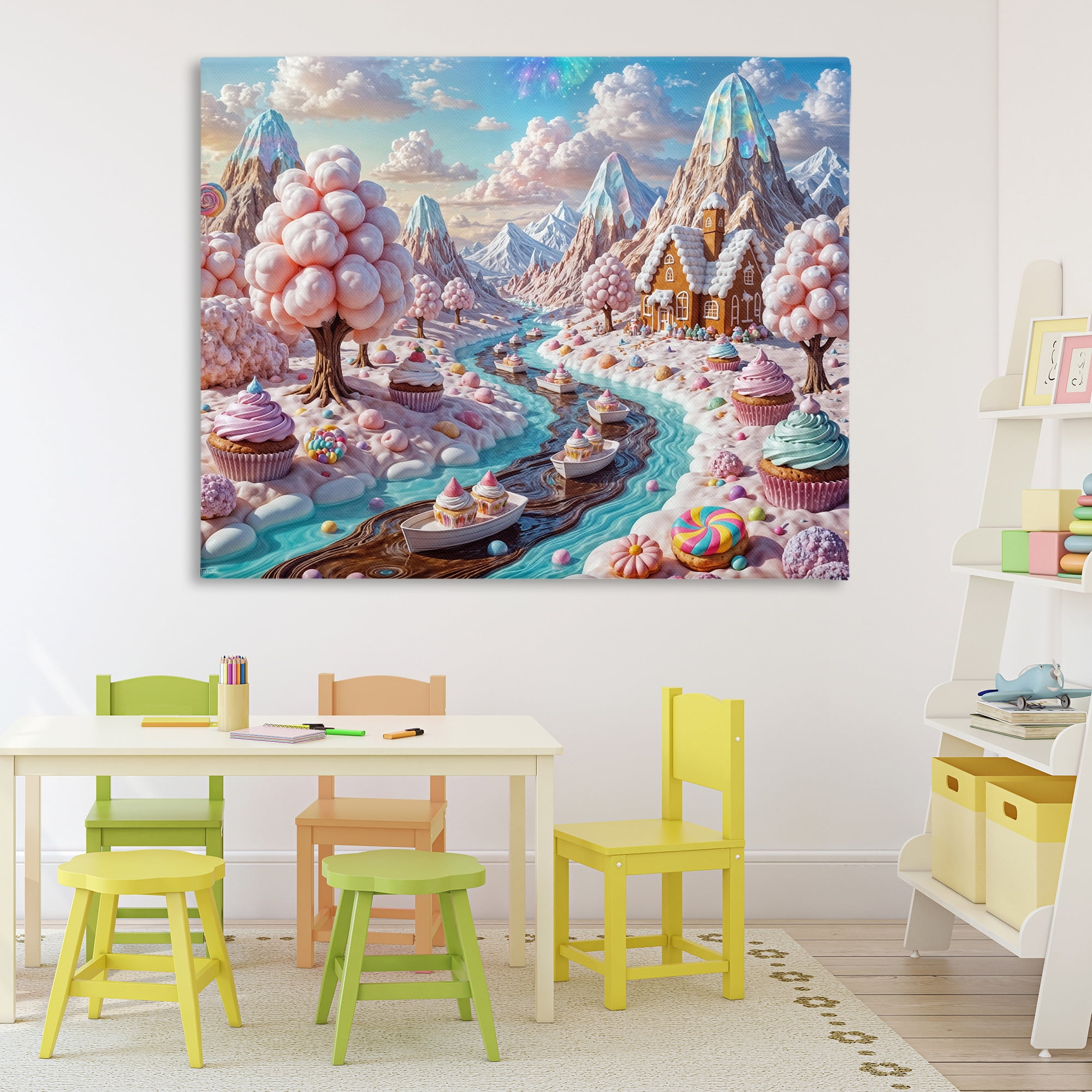 Stupell Industries Dreamlike Candy Land Whimsy Canvas Wall Art, design by Tabz Jones