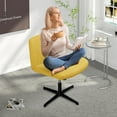 thumbnail image 2 of Walsunny Armless Cross Legged Office Wide Chair for Vanity Desk, Adjustable Swivel Padded Fabric Vanity Task Computer Chair, 2 of 10