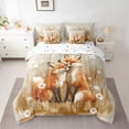 thumbnail image 2 of jejeloiu Jungle Animal Fox 7-Piece Bedding Comforter Set,Rustic Dandelion King Bedding Sets For Girls Kids Reversible, 2 of 8