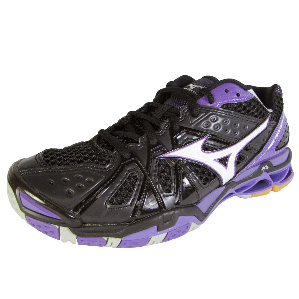 purple and black volleyball shoes