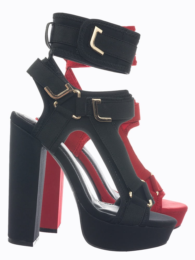 sporty neoprene flatform sandal