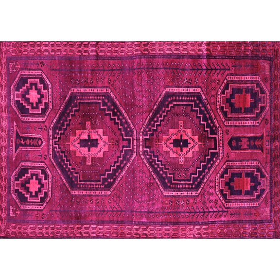 Ahgly Company Indoor Rectangle Persian Pink Traditional Area Rugs, 5' x 7'