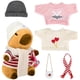 thumbnail image 2 of Juguete de animal de peluche de bricolaje con ropa y accesorios de 3 piezas y accesorios de dibujos animados Capybara muñecas, 2 of 9