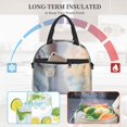 thumbnail image 4 of Uemuo The Cat Looks in the Mirror Printed Lunch Bag Lunch Box Reusable Insulated Lunch Tote Bag, Leakproof Thermal Cooler Sack Food Handbags Case High Capacity, 4 of 5