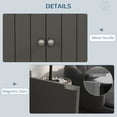 thumbnail image 5 of PawHut Magnetic-Door Dog Food Storage Cabinet & Dog Feeding Station, Gray, 5 of 9