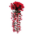 thumbnail image 1 of Flores colgantes artificiales violeta pared de flores cesta de glicinas guirnalda colgante flores de vid orquídea falsa, 1 of 5