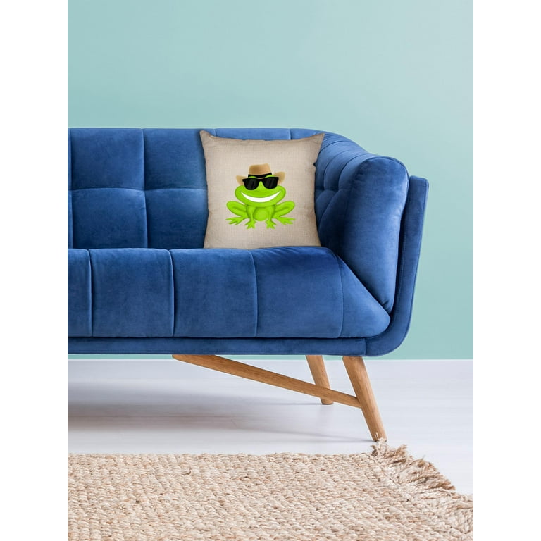 Cowboy Frog Throw Pillow