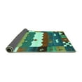 thumbnail image 2 of Ahgly Company Indoor Rectangle Abstract Turquoise Blue Contemporary Area Rugs, 4' x 6', 2 of 4
